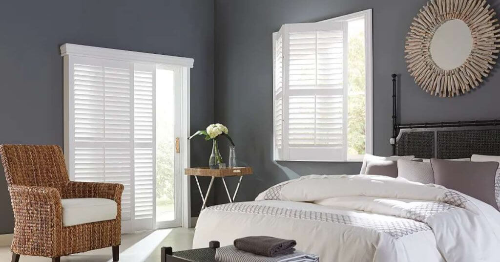 Graber Bifold and Bypass Shutters in Bedroom Windows
