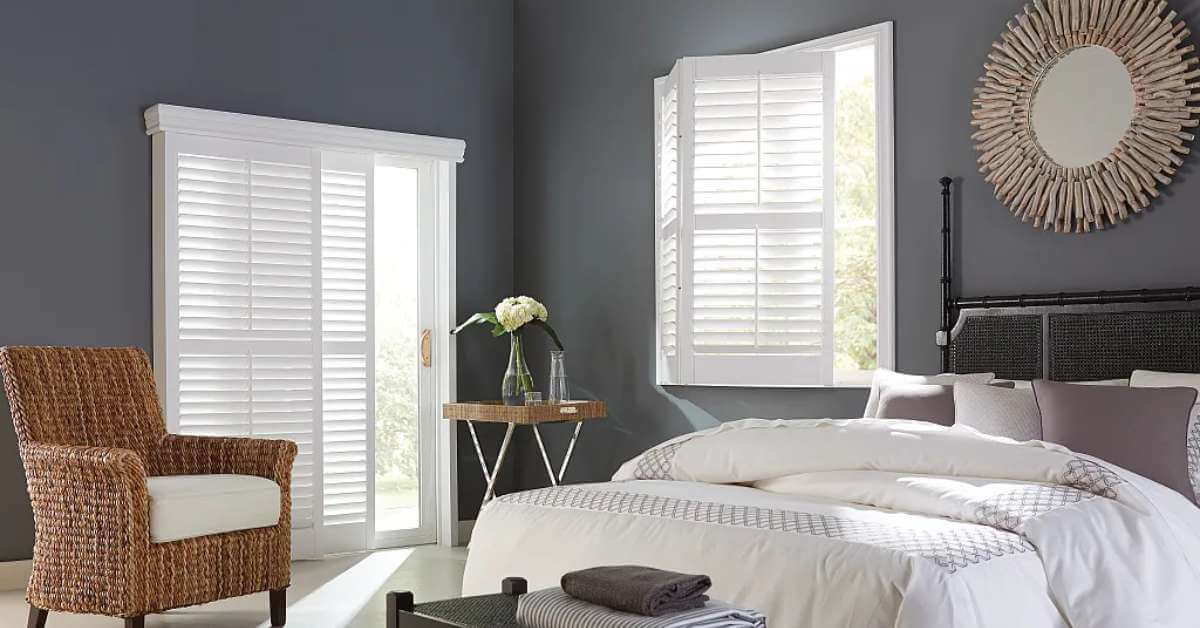 Graber Bifold and Bypass Shutters in Bedroom Windows