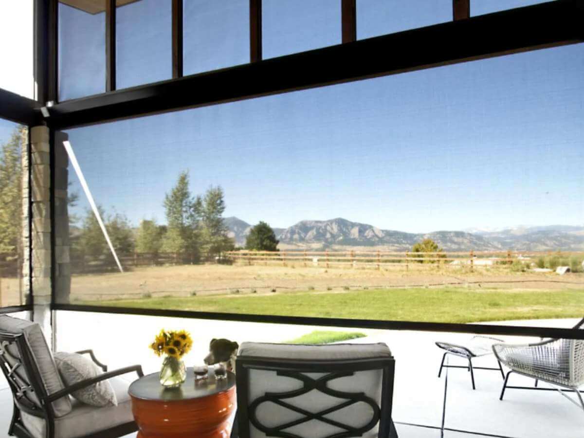 Exterior Window Coverings 3 Insolroll Exterior Screen Shades in Patio Area